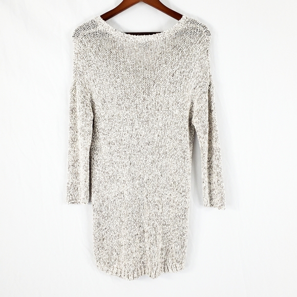 Lucky Brand Tunic Gray White Sweater Size Small - Picture 4 of 7